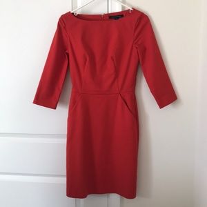 Blood orange French connection dress